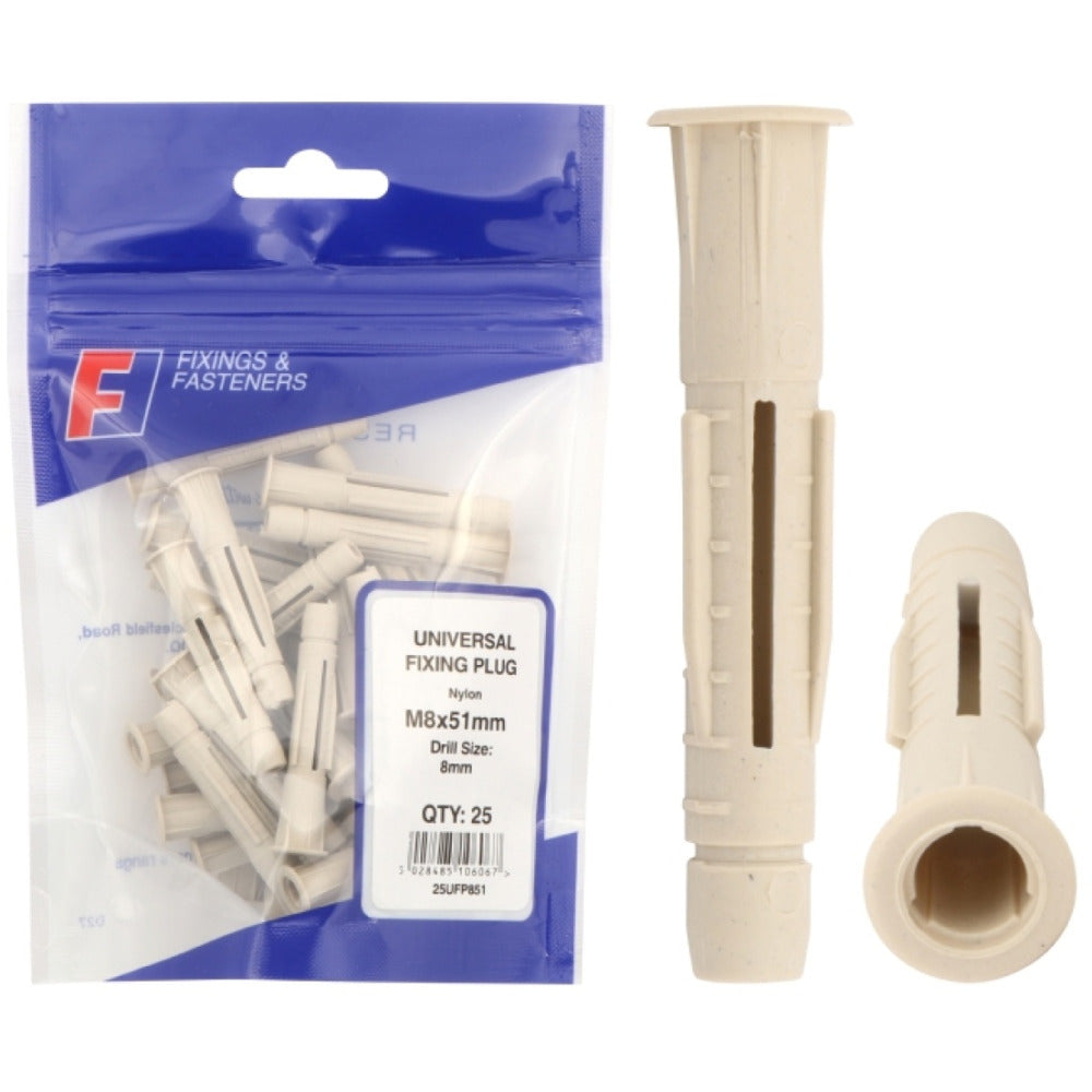 ForgeFix Prepack Universal Fixing Plug M6x38mm (Bag25)