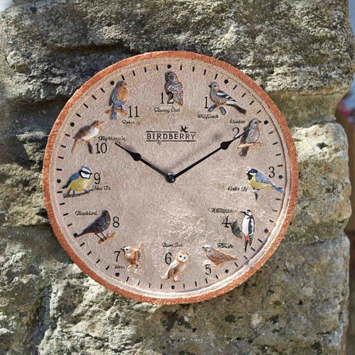 Outside In - Birdberry Wall Clock 12in