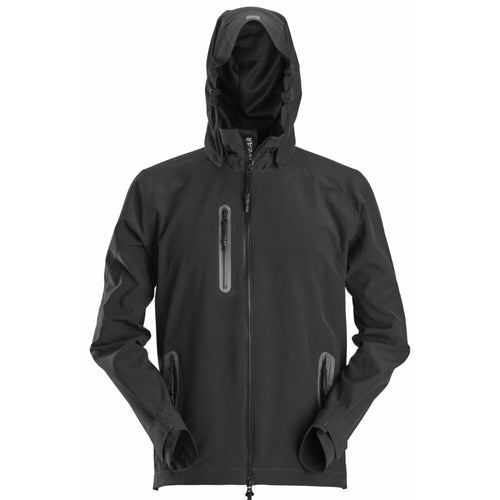 Snickers - Flexiwork, Waterproof Soft Shell Jacket with Hood - Black