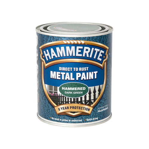 Hammerite Metal Paint Hammered Dark Green 250ml