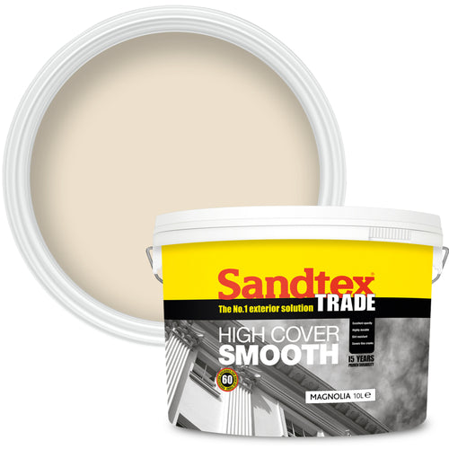 Sandtex Trade Highcover Smooth Magnolia 10L