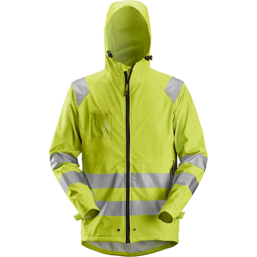 Snickers - High-Vis PU Rain Jacket Class 3 - High vis yellow