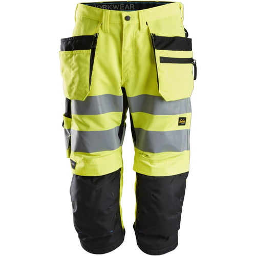 Snickers - LiteWork, High-Vis Pirates+ Holster Pockets Class 2 - High vis yellow\\Black