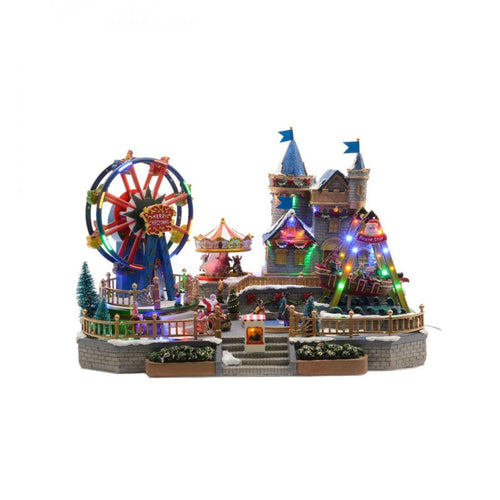 Kaemingk B.V - LED Musical Christmas Fairground - 36cm - Multi-Coloured