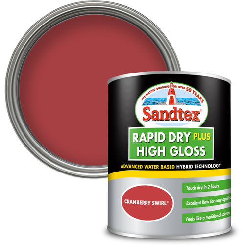 Sandtex Rapid Dry Gloss Cranberry Swirl 750ml