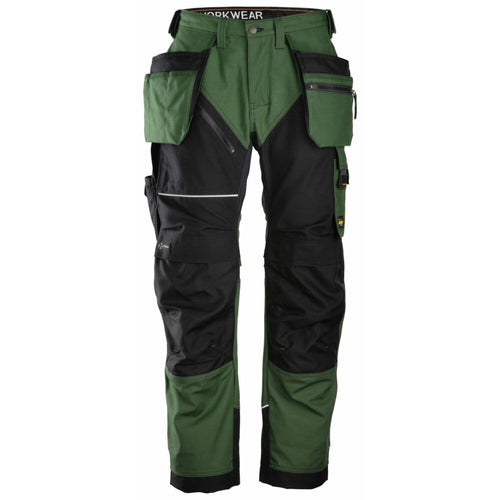 Snickers - RuffWork, Canvas+ Work Trousers+ Holster Pockets - Forest Green\\Black