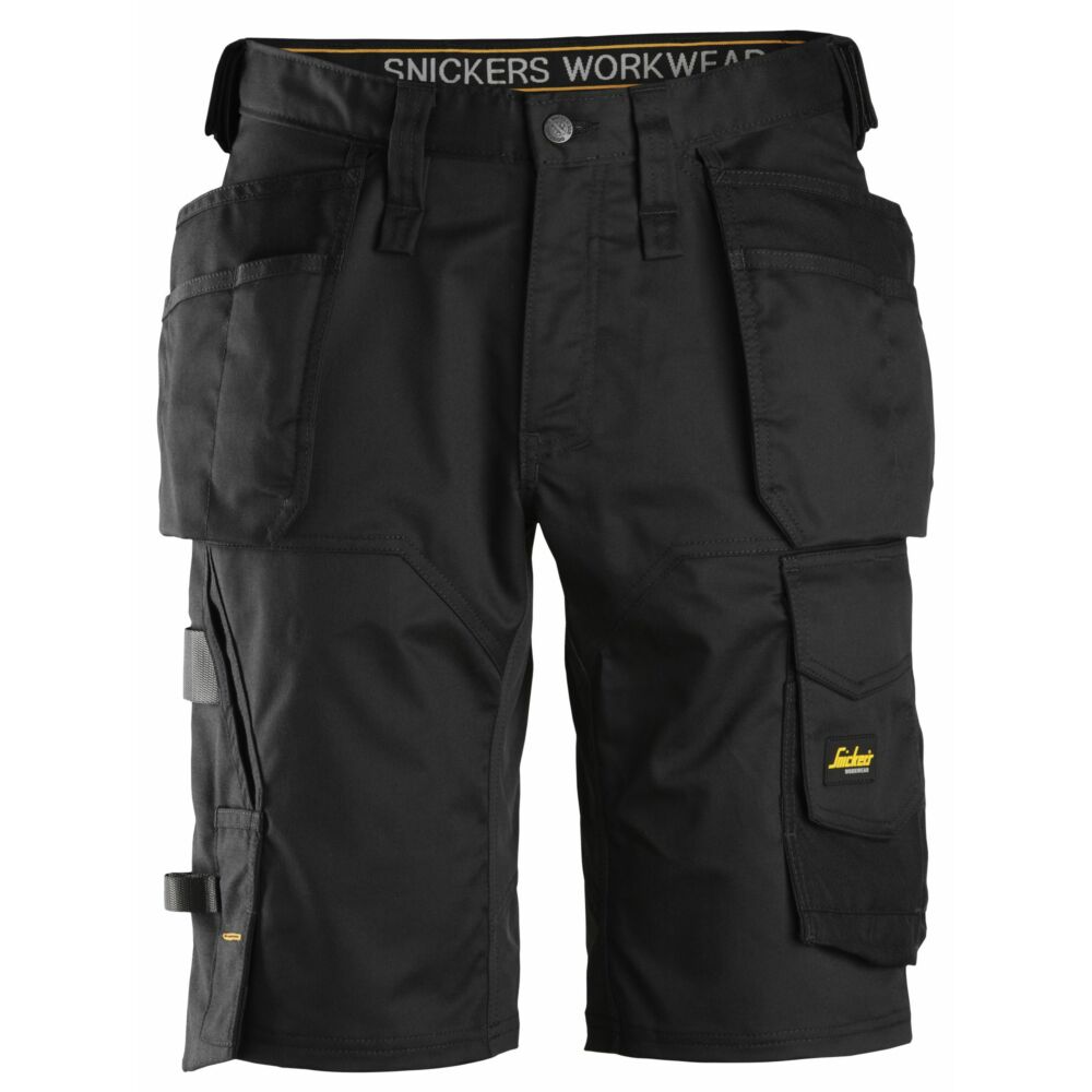 Snickers - AllroundWork, Stretch Loose Fit Work Shorts Holster Pockets - Black\\Black