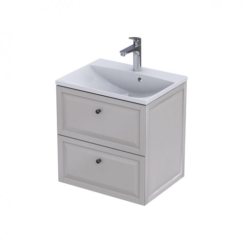 Armavit - 60cm 2 Drawer Vanity Unit - Sand Matt - (Exc Basin)