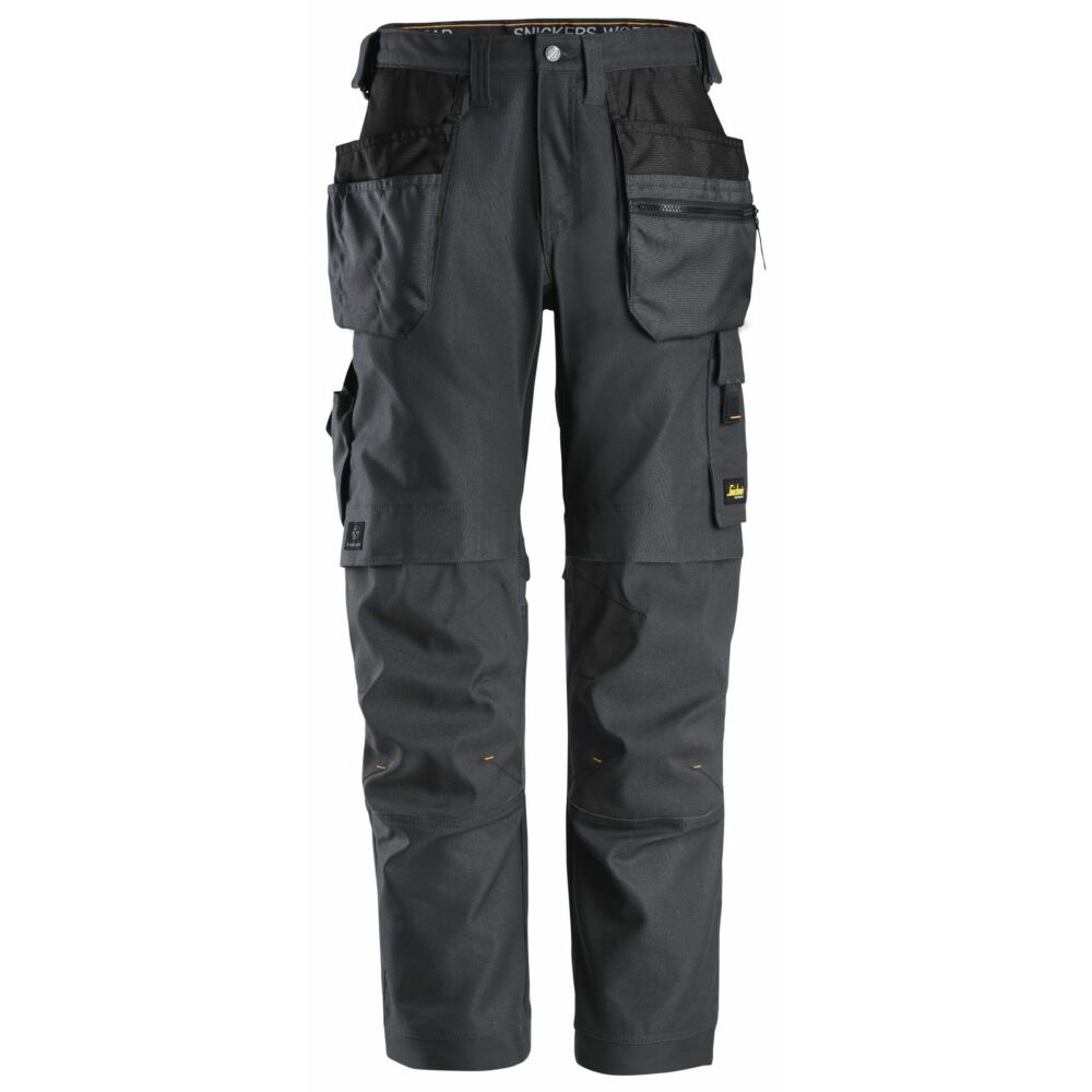 Snickers - AllroundWork, Canvas+ Stretch Work Trousers+ Holster Pockets - Steel grey\\Steel grey