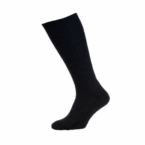 HJ Wool Rich Commando Sock Black - L