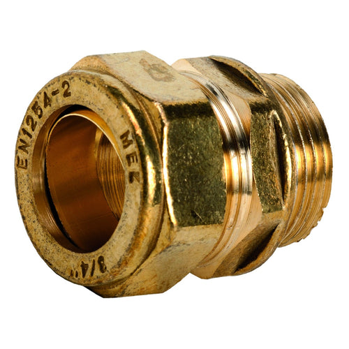 South Coast Brass - 3/4\ x 3/4\ Straight Coupler Mi x C 311