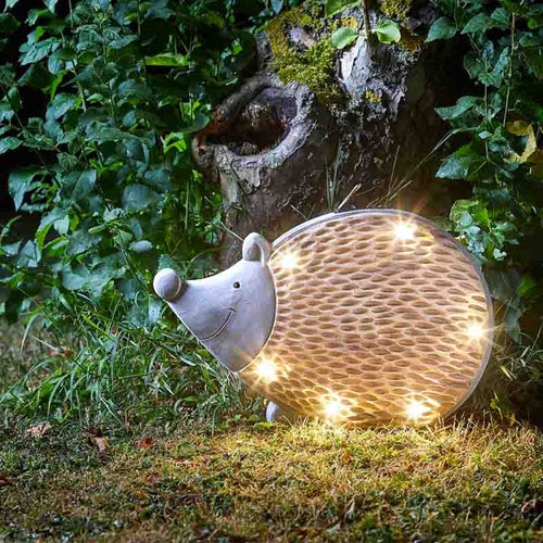 Smart Solar - Wood Stone In-Lit Hedgehog