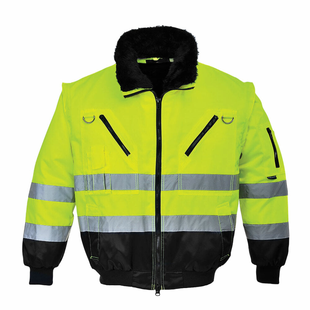 Portwest  - HI-Vis 3-in-1 Pilot Jacket - Yellow/Black