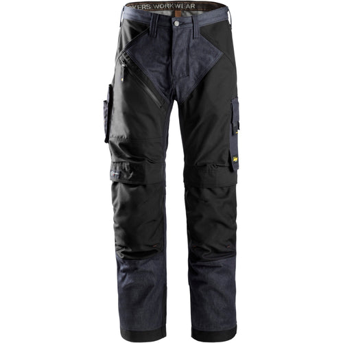 Snickers - RuffWork, Denim, Work Trousers - Denim\\Black