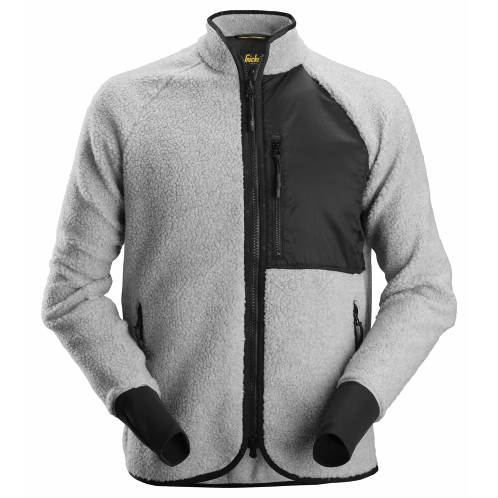 Snickers - AllroundWork, Pile Full Zip Jacket - Grey Melange\\Black