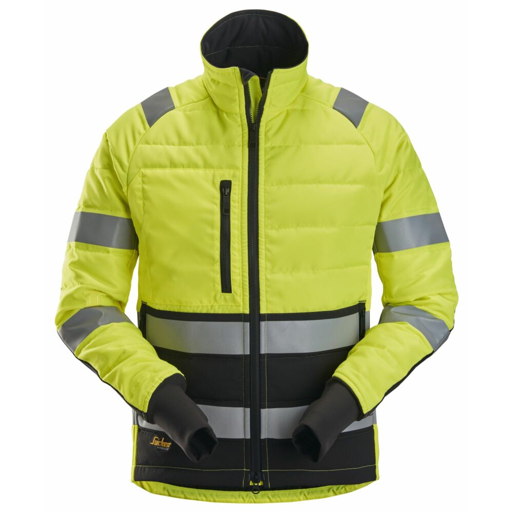 Snickers - High-Vis, Class 2 Light Padded Jacket - High vis yellow\\Black