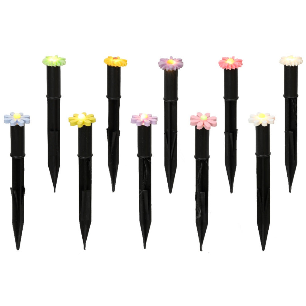 Lumineo LED Solar Flower Stake Lights - Set of 10