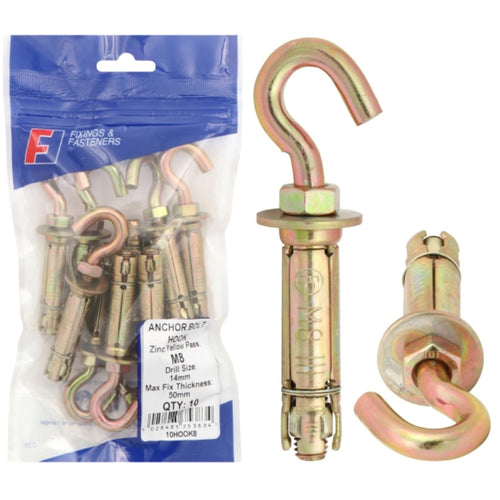 ForgeFix Prepack Anchor Bolt Hook M8 (Bag10)