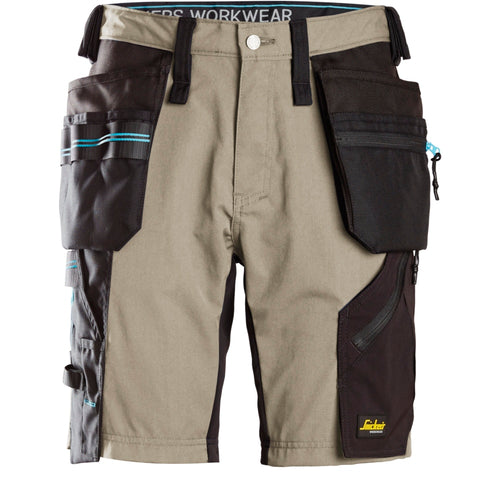 Snickers - LiteWork, 37.5® Work Shorts Holster Pockets - Khaki\\Black