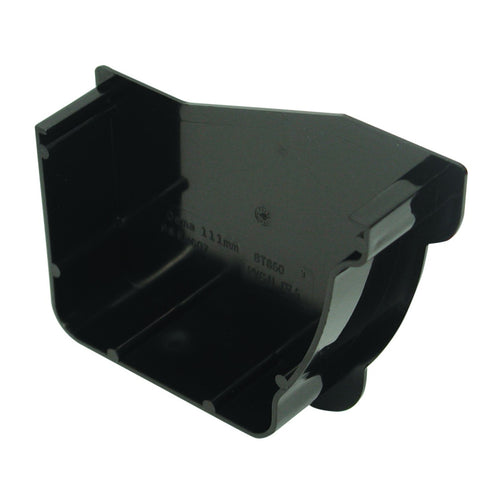 Rainwater StormLine OsRSt PVC-U Internal Stop end Right Hand Black 111mm
