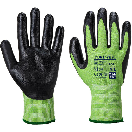 Portwest - Green Cut - Nitrile Foam - Green/Black