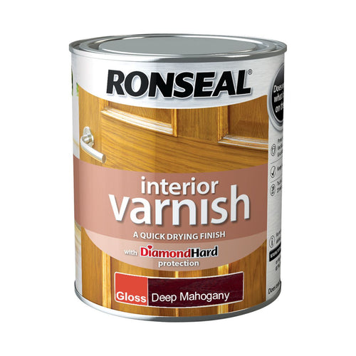 Ronseal Interior Varnish Deep Mahogany Gloss 750ml
