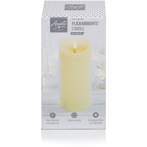 Accents by Premier - Flickabright Candle Cream - 18cm x 9cm
