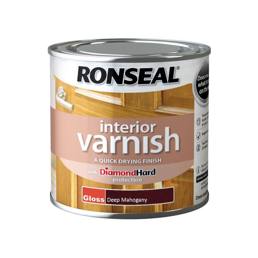 Ronseal Interior Varnish Deep Mahogany Gloss 250ml