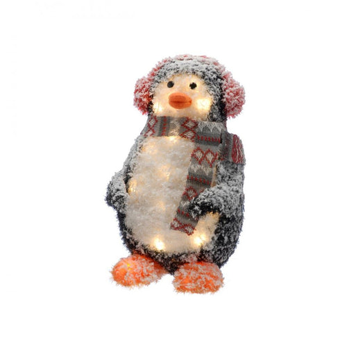 Festive - LED Lit Tinsel Penguin - 45cm