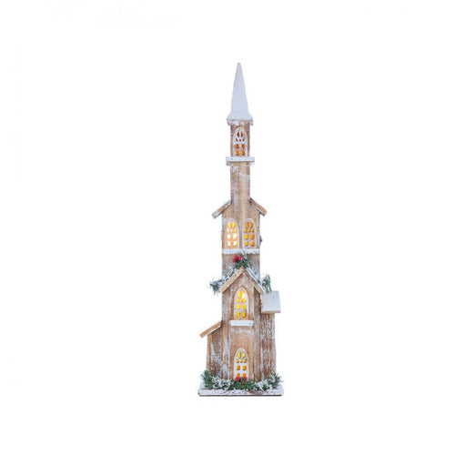 Jingles - Timesmart LED Lit Wooden Church -  70cm