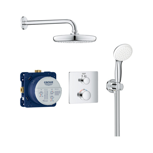 Grohtherm Perfect shower set with Tempesta 210