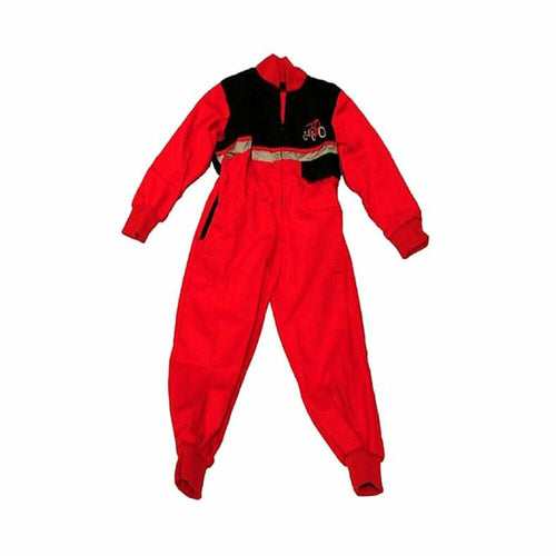 Kids Hi-Vis Tractor Coverall Red/Black - Age 8-9 Years