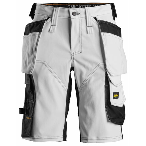 Snickers - AllroundWork, Women's Stretch Shorts Holster Pockets - White\\Black