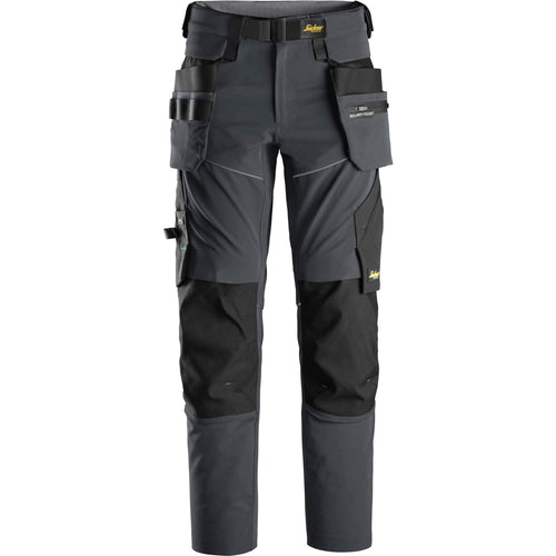 Snickers - FlexiWork, 2.0 Work Trousers+ Holster Pockets - Steel grey\\Black