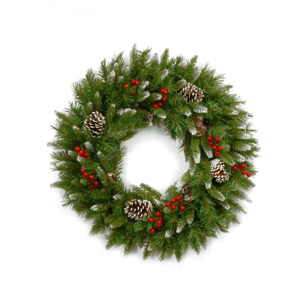 National Tree Company - Frosted Berry Wreath - 60cm