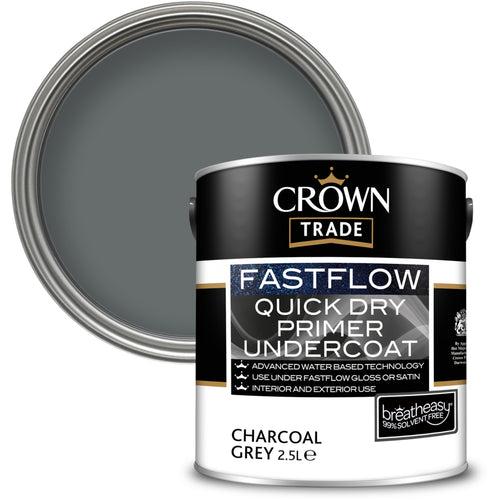 Crown Trade Fastflow Quick Dry Undrcoat Charc Grey 2.5L