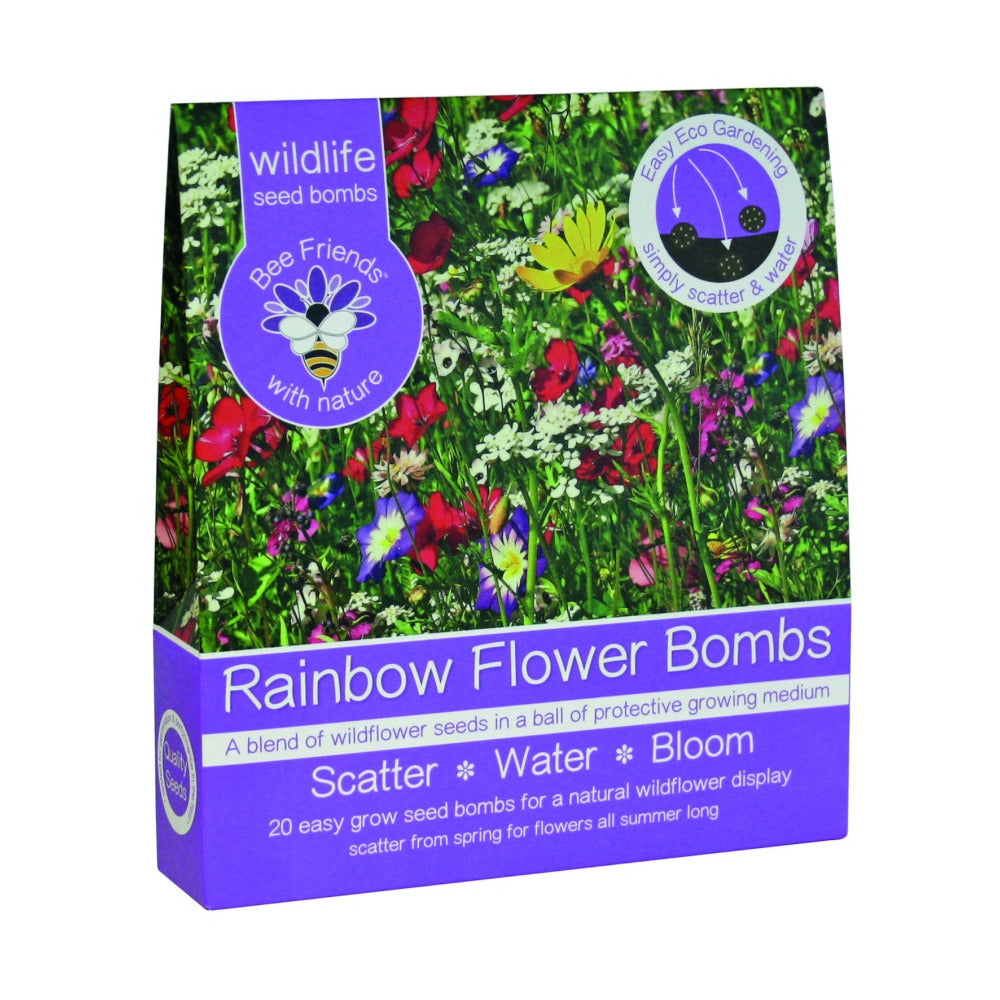 flower bombing seeds Rainbow Flower Wildlife Seed Bombs
