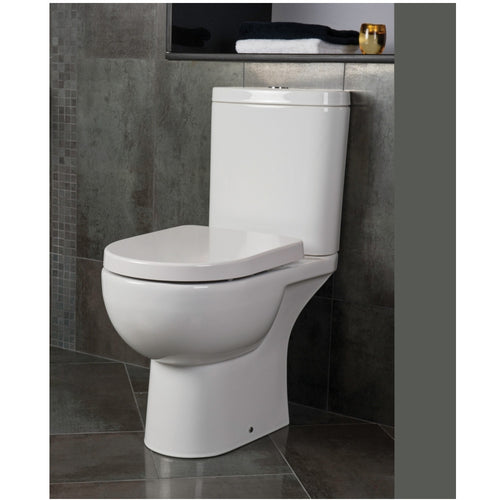 Sigma Close Coupled Open Back WC & Delta Seat - 625 x 830 x 360mm