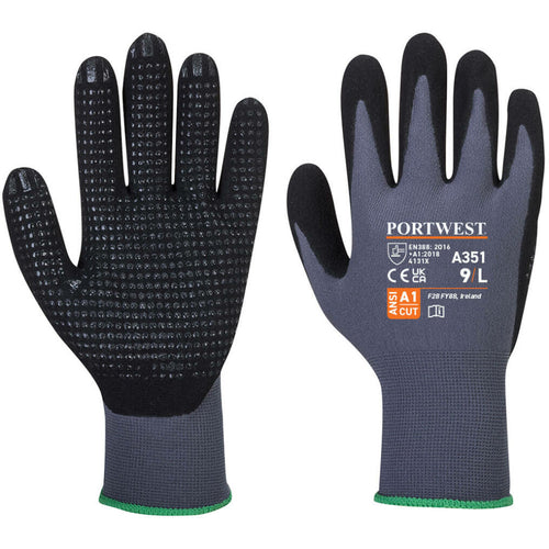 Portwest - DermiFlex Plus Glove - Grey/Black