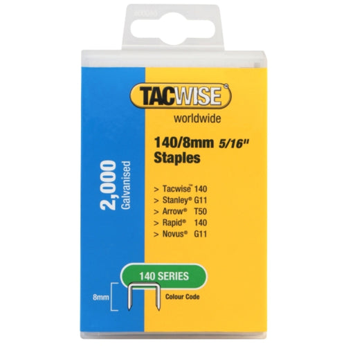 Tacwise 140/14mm Staples Galvanised (2000pc)