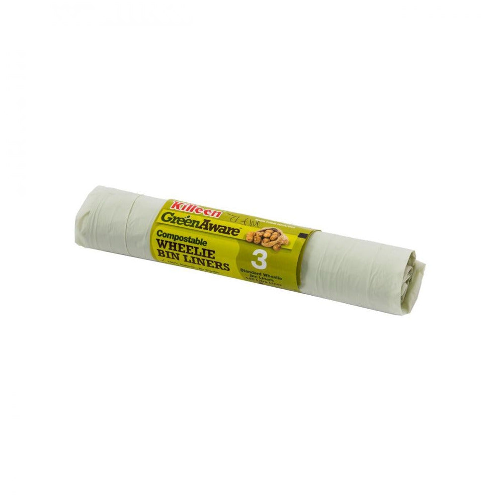 Killeen - Compostable 140ltr Wheelie Bin Liners - 3pk