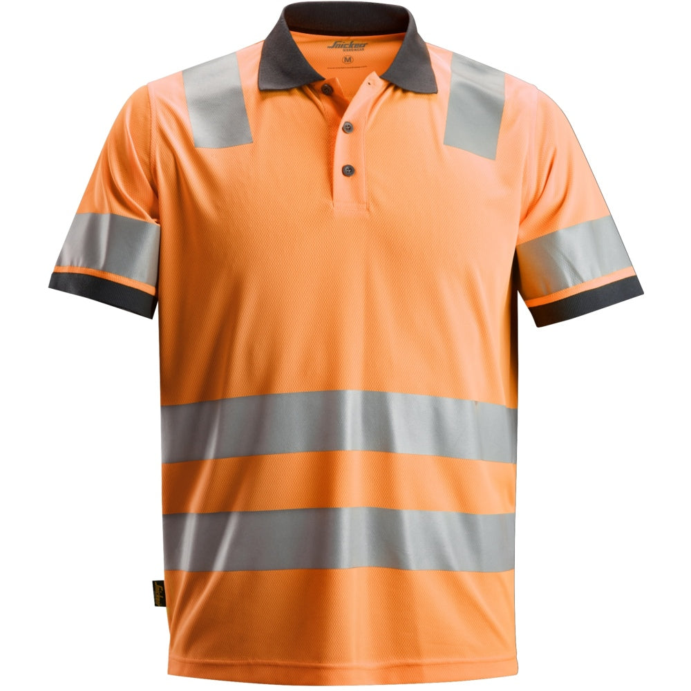 Snickers - High-Vis, Class 2 Polo Shirt - High vis orange