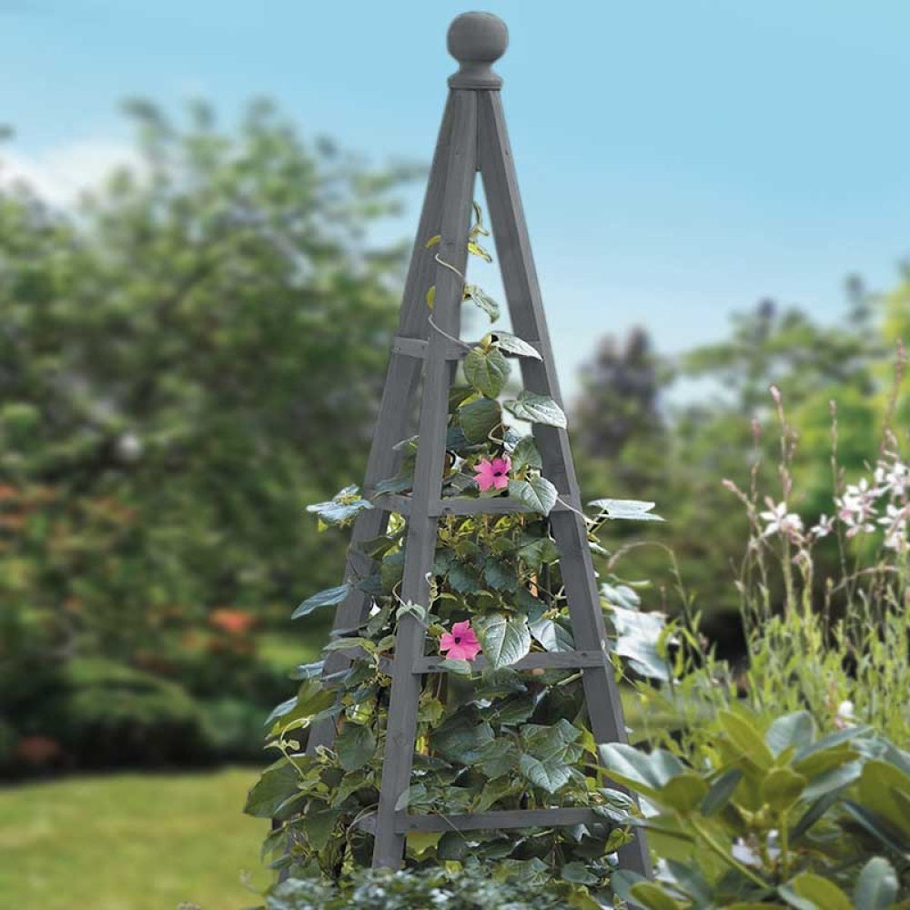 Smart Garden - Woodland Obelisk 1.5m - Slate Grey, FSC 1