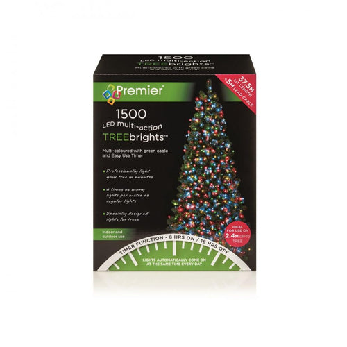 Premier Decorations - 1500 LED Multi-Action Treebrights - Multi-Coloured