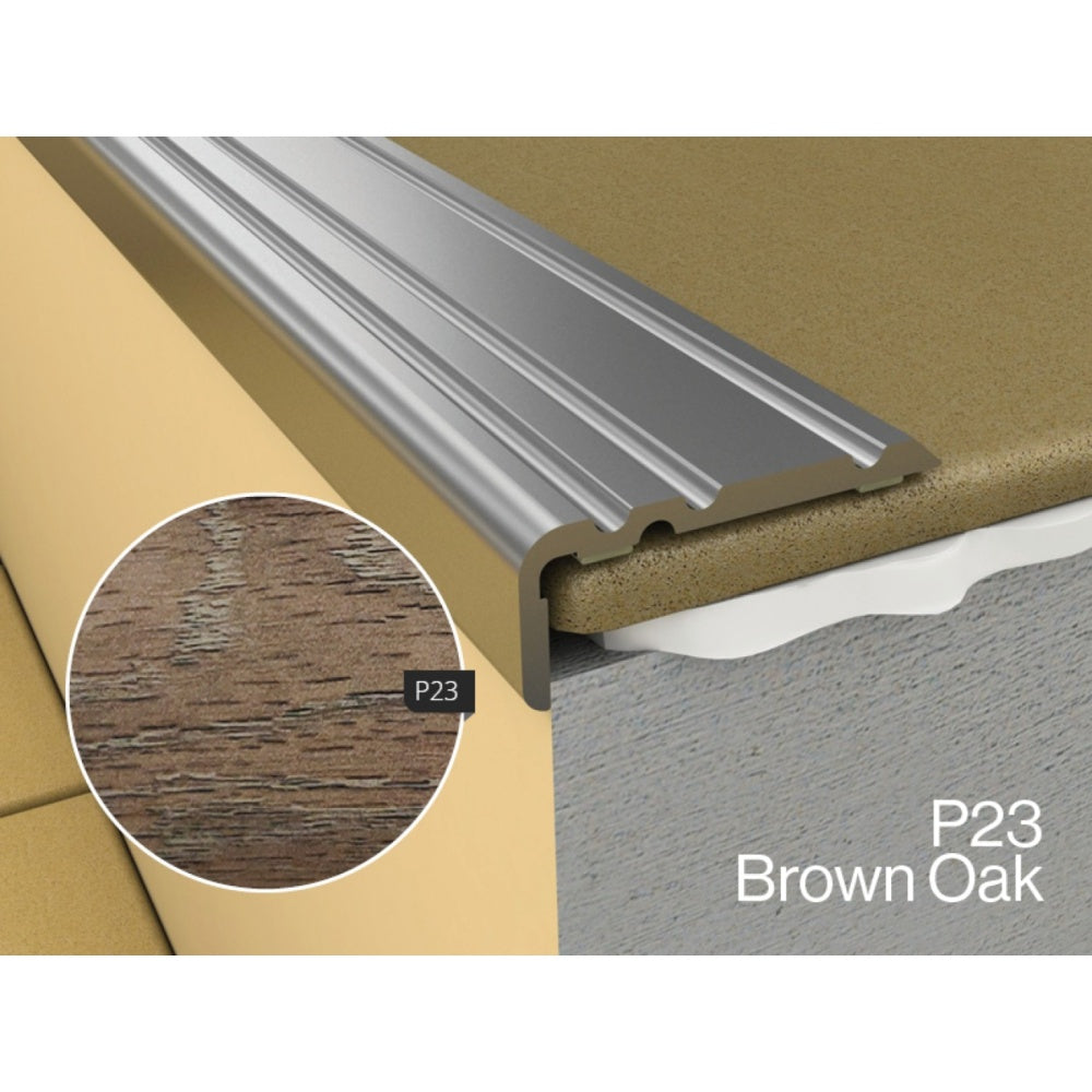 WRG 3 Flat Profile Self Adhesive P23 Brown Oak 1800mm