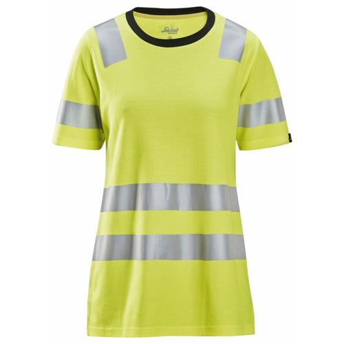 Snickers - High-Vis Class 2, Women's T-Shirt - High vis yellow