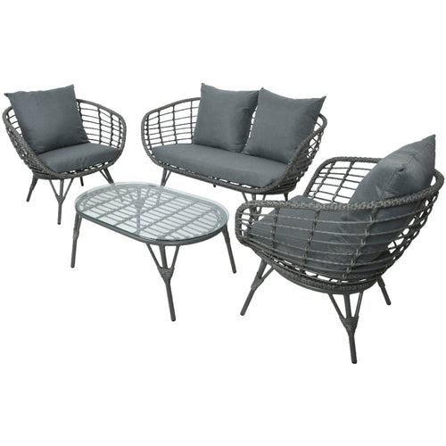 Sorrento Wicker 4 Seater Lounge Set