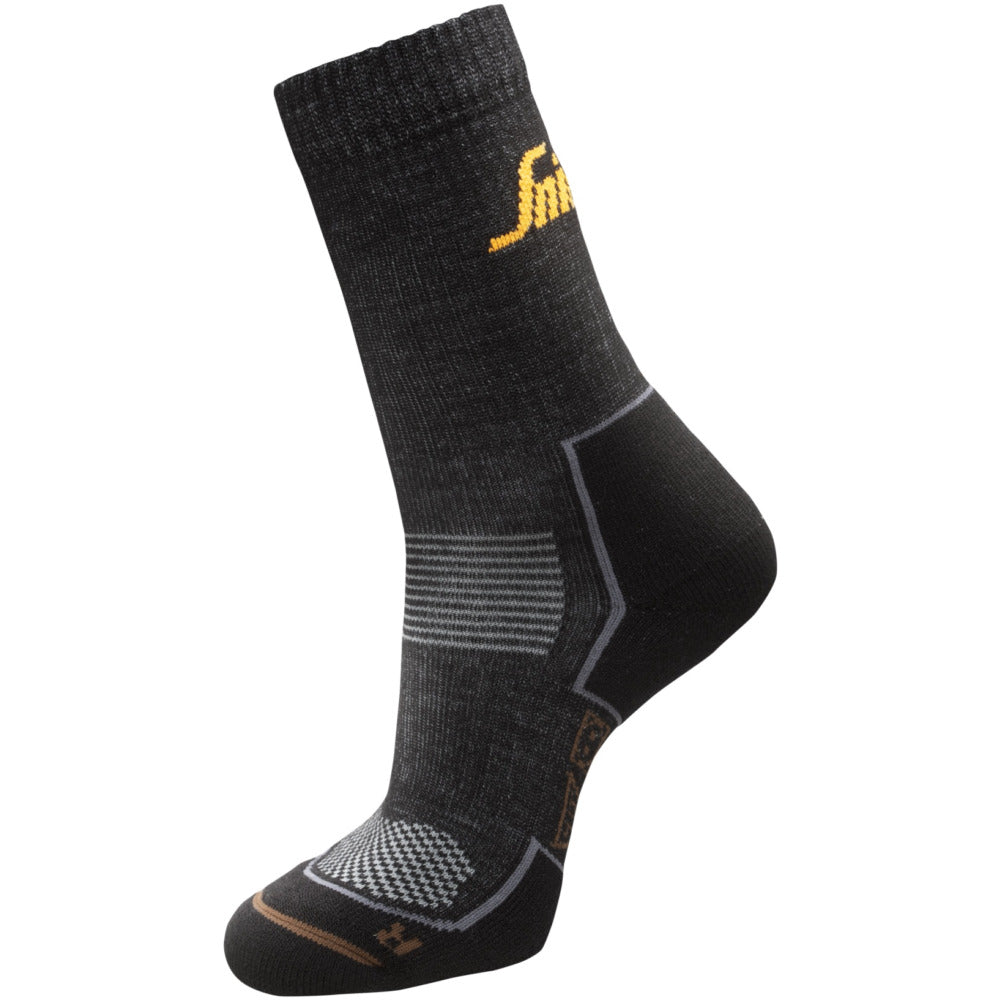 Snickers - RuffWork, 2-pack Cordura Wool Socks - Anthracite Melange\\Black