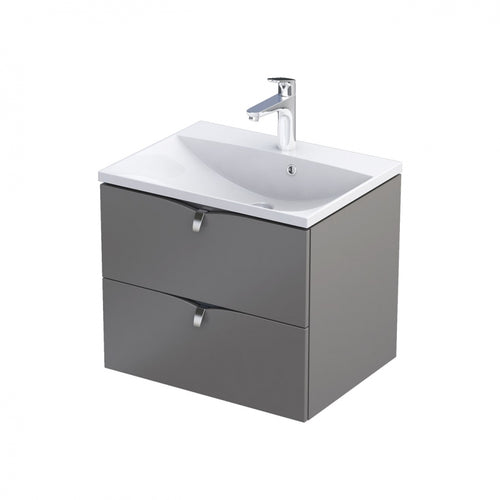 Armavit - 60cm 2 Drawer Vanity Unit - Warm Grey - (Exc Basin)