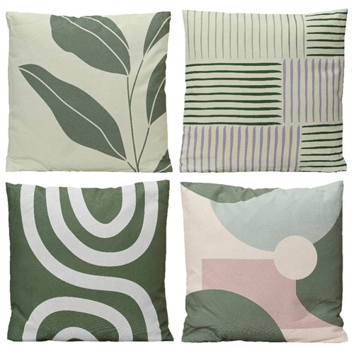 Decoris Outdoor Green Scatter Cushions - 4 Assorted